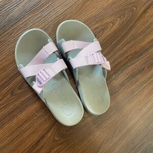 Chaco Women's Sandals in Light Pink and Gray